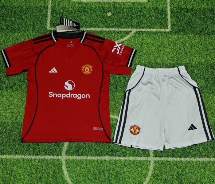 Manchester United jersey 2025/26 Home Kit With Short For Men