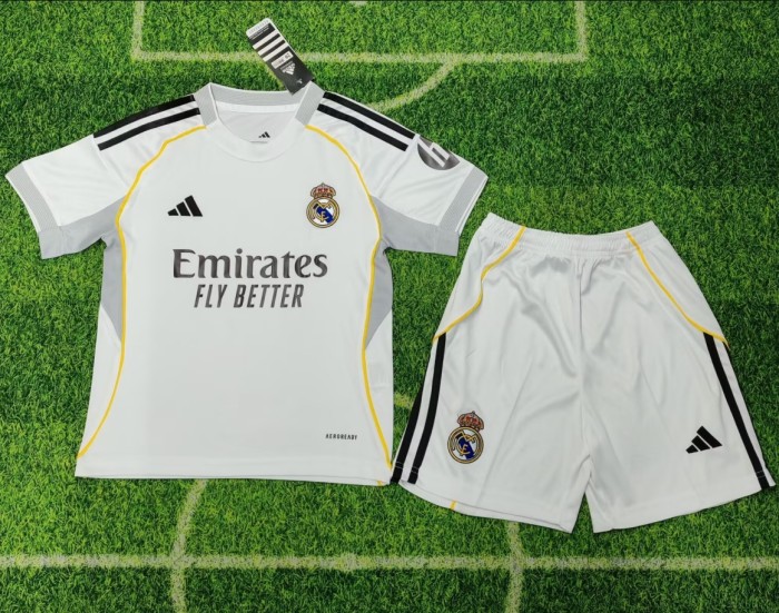 Real Madrid Jersey 2025/26 Home Kit With Short For Men