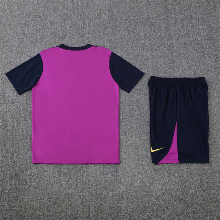 Barcelona 2025/26 Purple Short Sleeve Training Suits