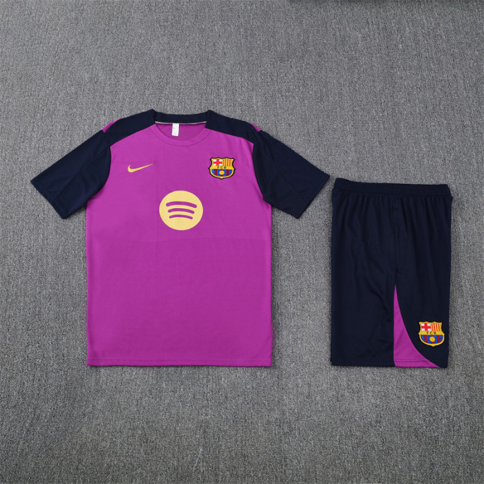 Barcelona 2025/26 Purple Short Sleeve Training Suits