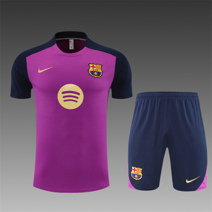 Barcelona 2025/26 Purple Short Sleeve Training Suits
