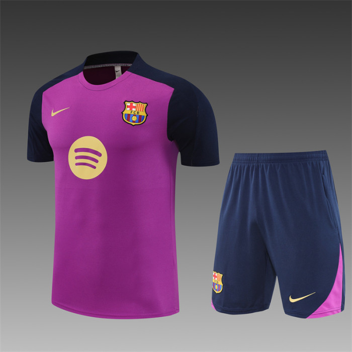 Barcelona 2025/26 Purple Short Sleeve Training Suits