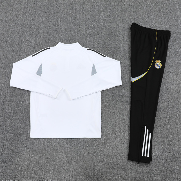 Real Madrid Tracksuit 25/26 White Quater Zip Training Kit