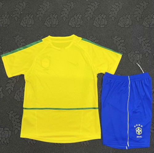 Brasil Brazil jersey 2002 Retro Home kit With Short For Men