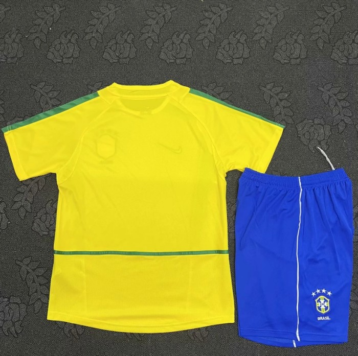 Brasil Brazil jersey 2002 Retro Home kit With Short For Men