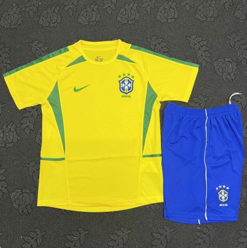 Brasil Brazil jersey 2002 Retro Home kit With Short For Men