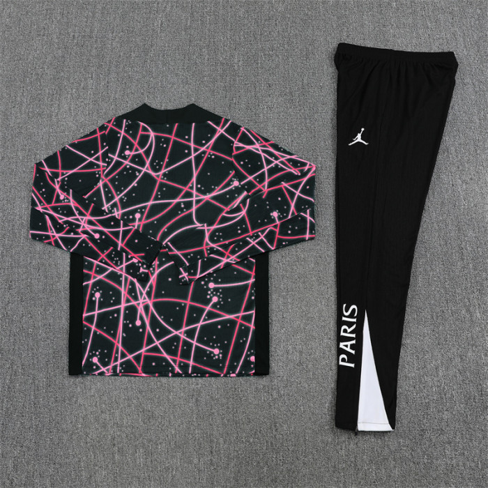 PSG Tracksuit 25/26 Black Pink Camouflage Quater Zip Training Kit