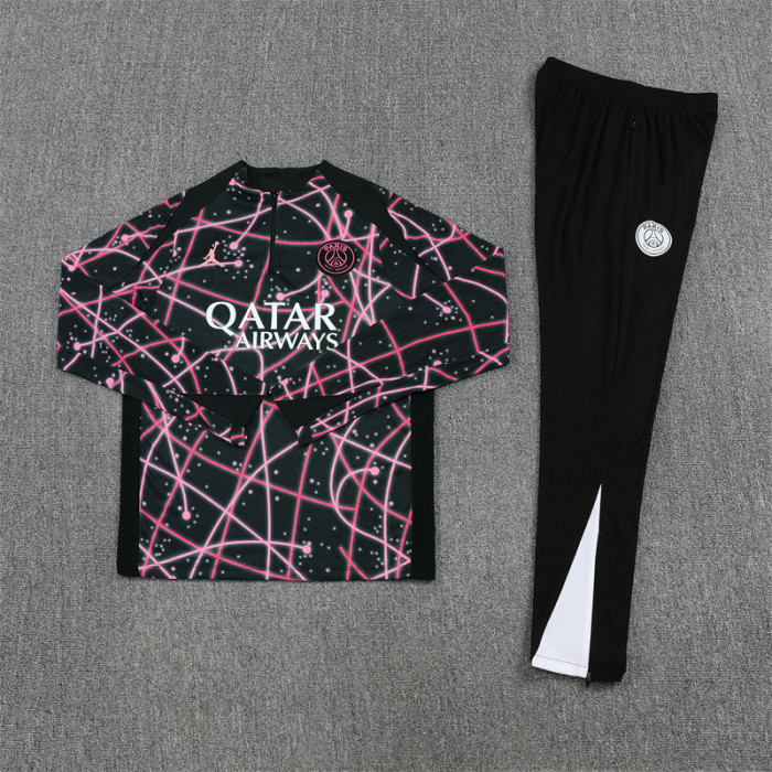 PSG Tracksuit 25/26 Black Pink Camouflage Quater Zip Training Kit