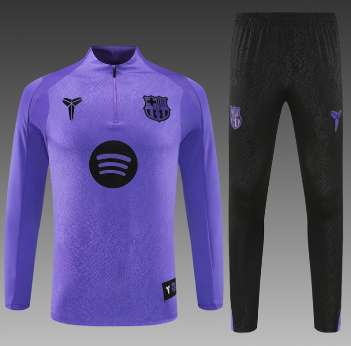 Barcelona Barcelone Tracksuit 25/26 Black Collaborative Edition Quater Zip Training Kit