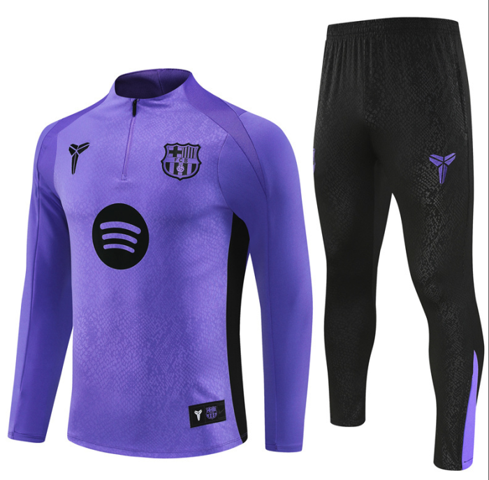 Barcelona Barcelone Tracksuit 25/26 Black Collaborative Edition Quater Zip Training Kit