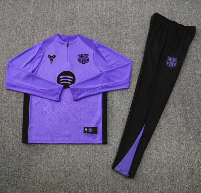 Barcelona Barcelone Tracksuit 25/26 Black Collaborative Edition Quater Zip Training Kit