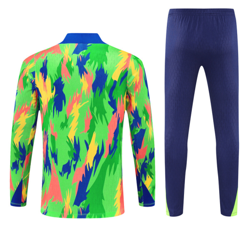 Brazil Brésil Brasile Tracksuit 25/26 green Quater Zip Training Kit chandal survetement Brasil