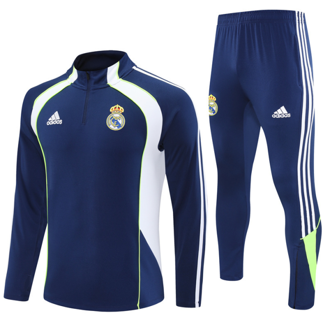 Real Madrid Tracksuit 25/26 Royal Blue Quarter Zip Training Kit