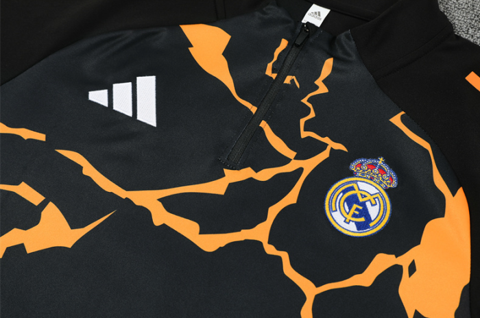Real Madrid Tracksuit 25/26 Black Quarter Zip Training Kit
