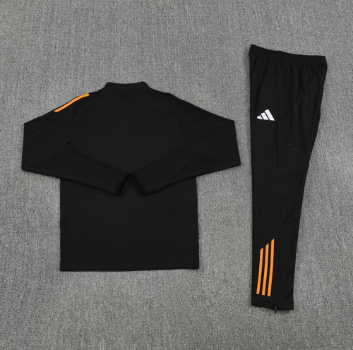 Real Madrid Tracksuit 25/26 Black Quarter Zip Training Kit