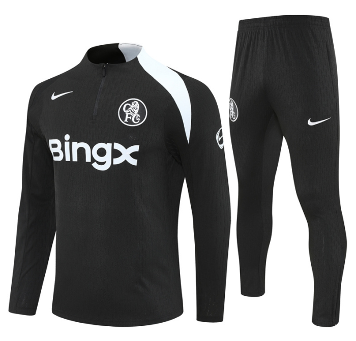 2526 Chelsea Black Player Edition Tracksuit training kit