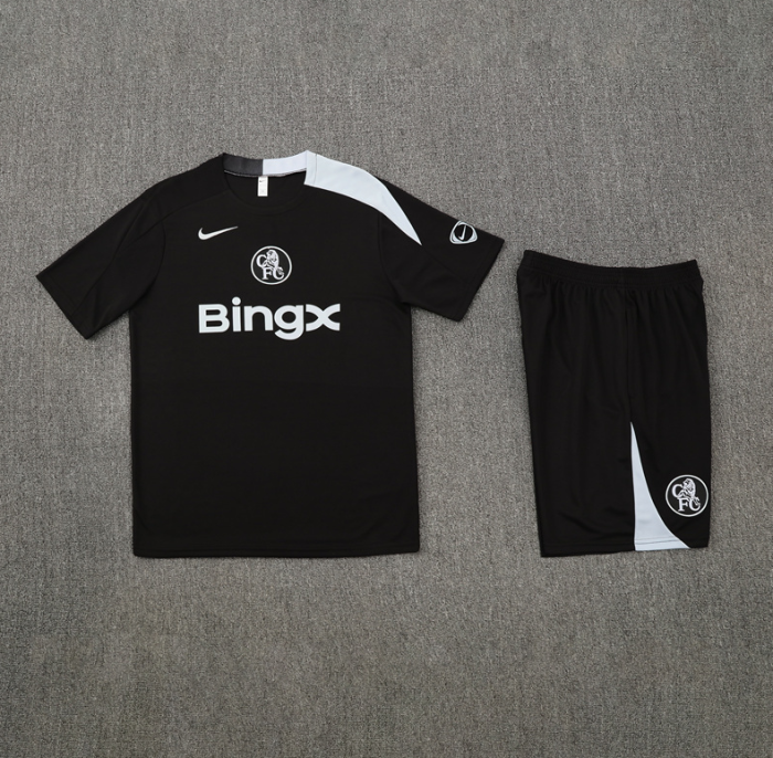 2526 Short Sleeve Chelsea Black training kit