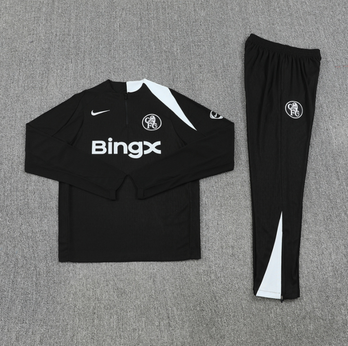 2526 Chelsea Black Player Edition Tracksuit training kit