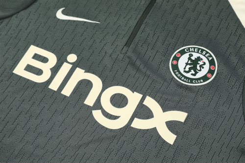 2526 Chelsea Army Green Player Edition Tracksuit training kit