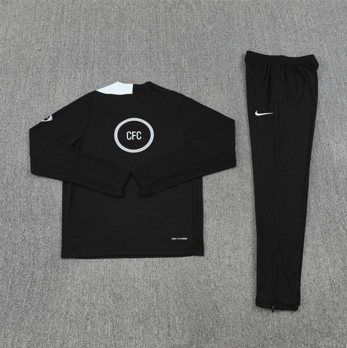 2526 Chelsea Black Player Edition Tracksuit training kit