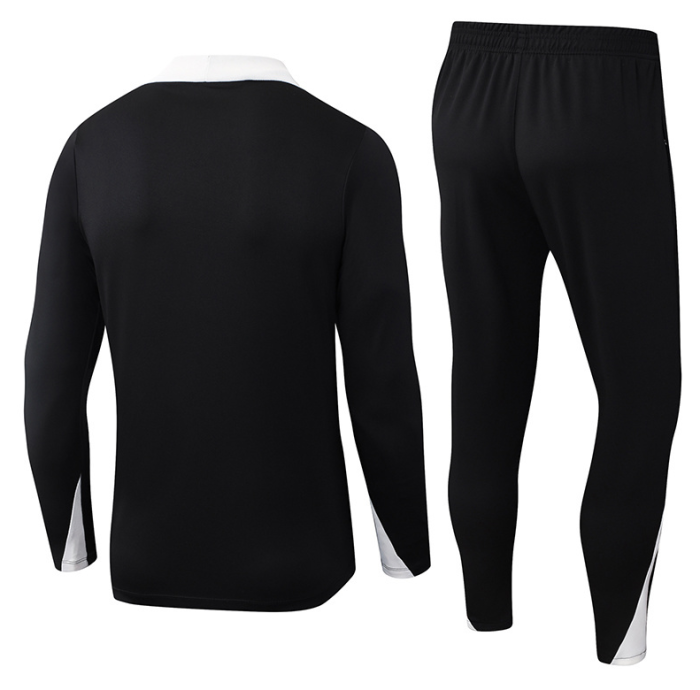2526 Chelsea Black Tracksuit training kit