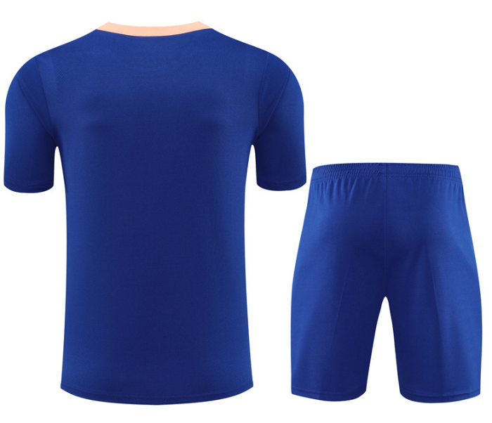 2526 Short-sleeved France blue training French football