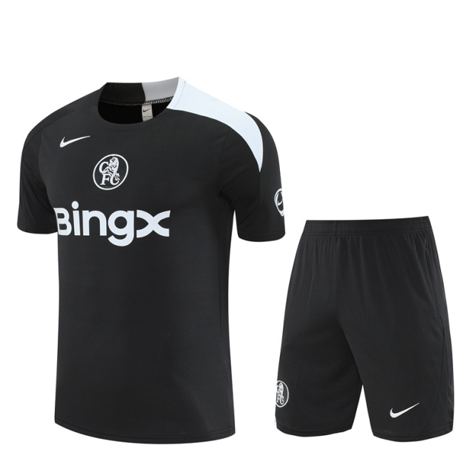 2526 Short Sleeve Chelsea Black training kit
