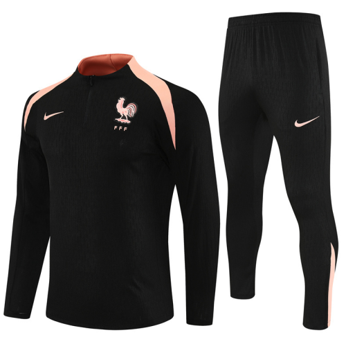 2526 France Black Player Edition Tracksuit training kit French football