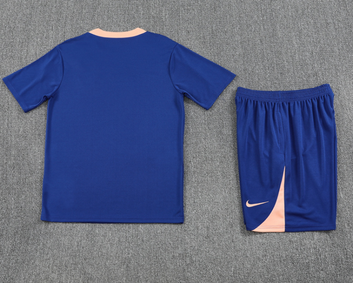 2526 Short-sleeved France blue training French football