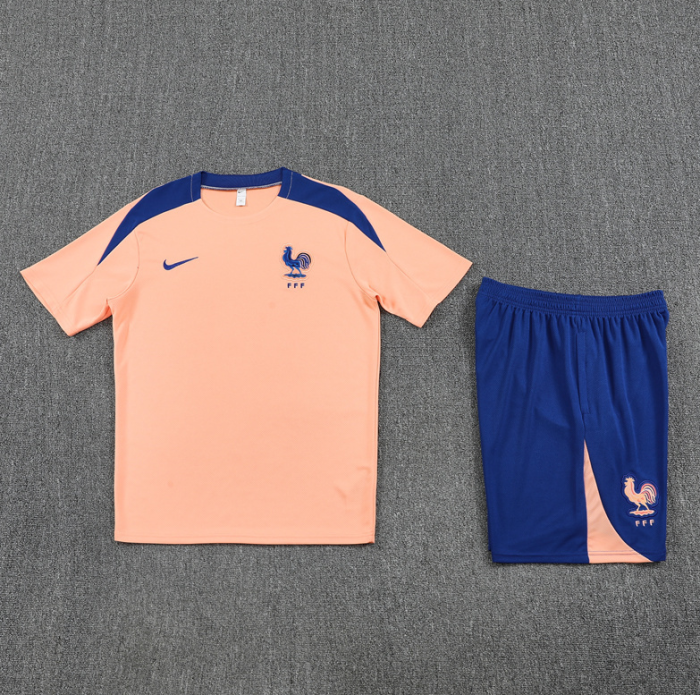 2526 Short Sleeve France Pink training French football