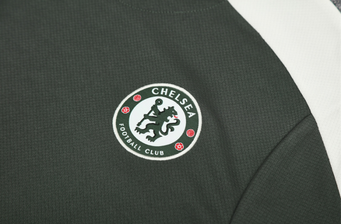 2526 Short Sleeve Chelsea Army Green training kit