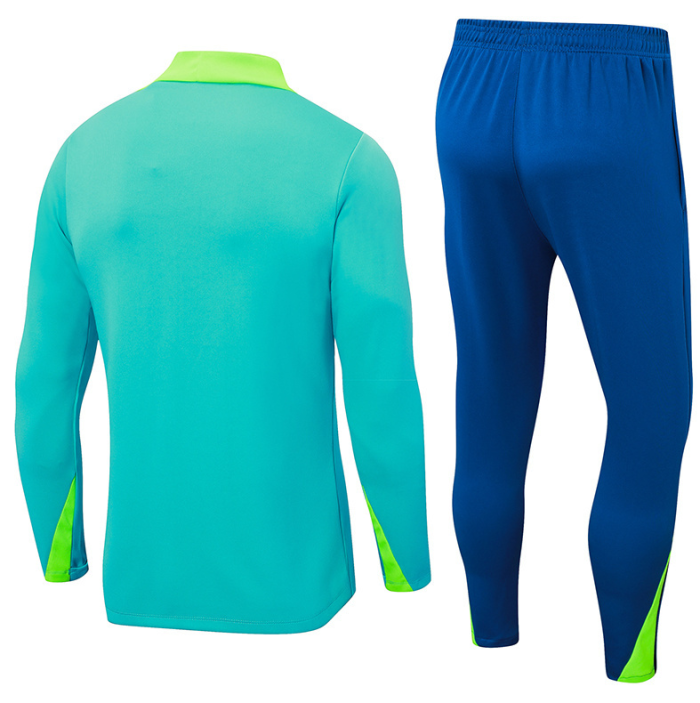 Brazil Tracksuit 24/25 green Quater Zip Training Kit