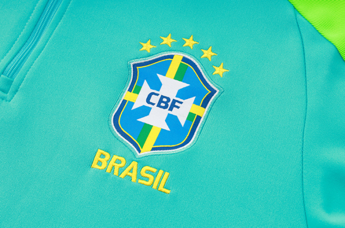 Brazil Tracksuit 24/25 green Quater Zip Training Kit
