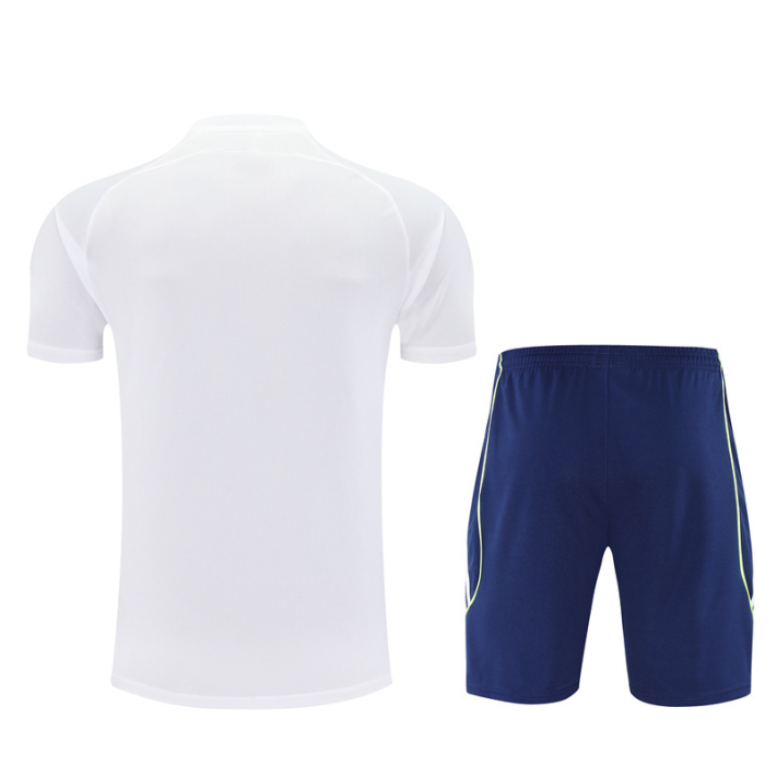 2526 Short sleeved Real Madrid White Retro training kit mens and kids