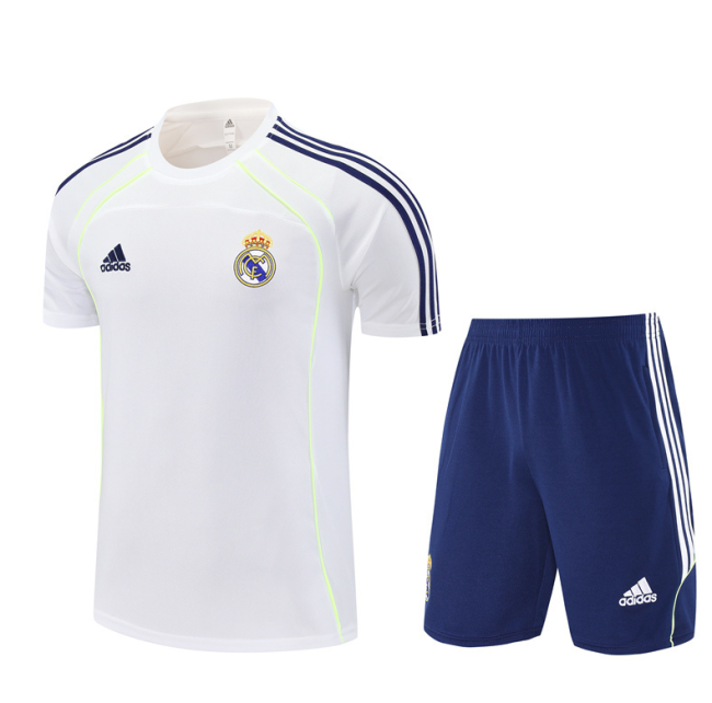 2526 Short sleeved Real Madrid White Retro training kit mens and kids