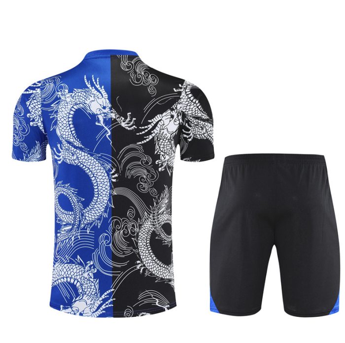 2526 Short-sleeved Real Madrid Black Orchid  training kit mens and kids