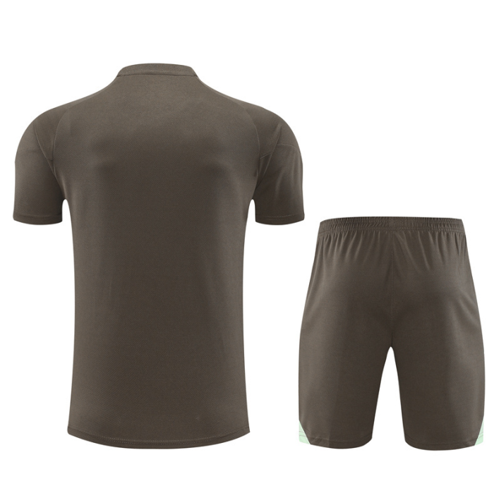 2526 Real Madrid short sleeved khaki training men and kids