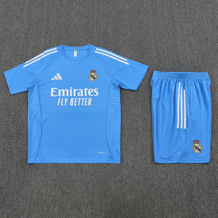 2526 Short-sleeved Real Madrid Light Blue training kit mens and kids