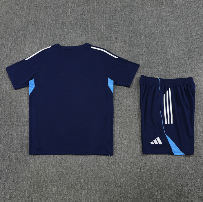 2526 Short-sleeved Real Madrid Royal Blue training kit mens and kids