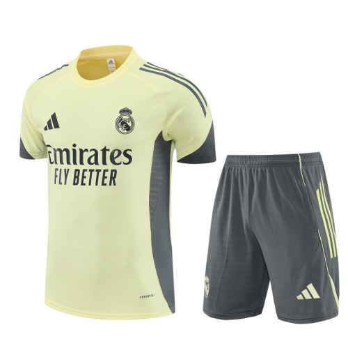 2526 Real Madrid short sleeved training kit white mens and kids
