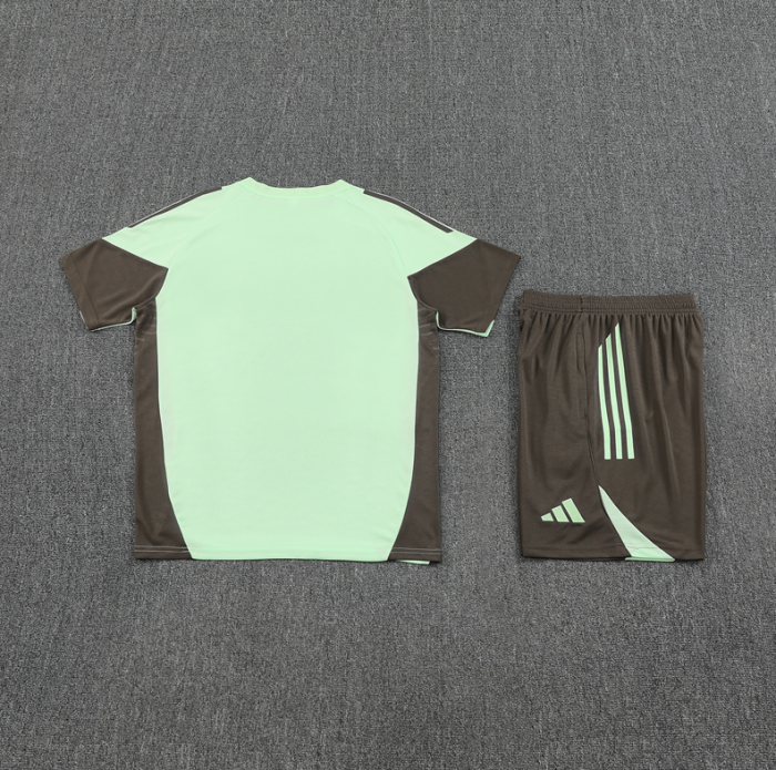 2526 Short sleeved Real Madrid Light Green training kit mens and kids