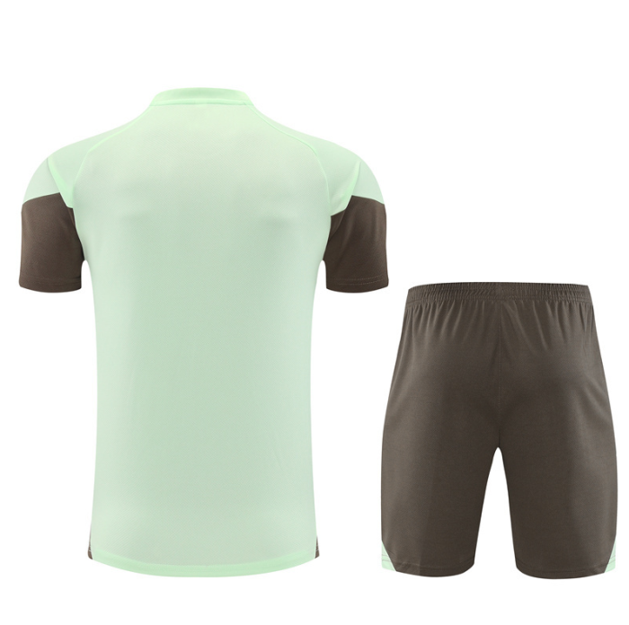 2526 Short sleeved Real Madrid Light Green training kit mens and kids