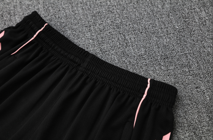 2526 Short-sleeved Real Madrid Black Pink training kit mens and kids