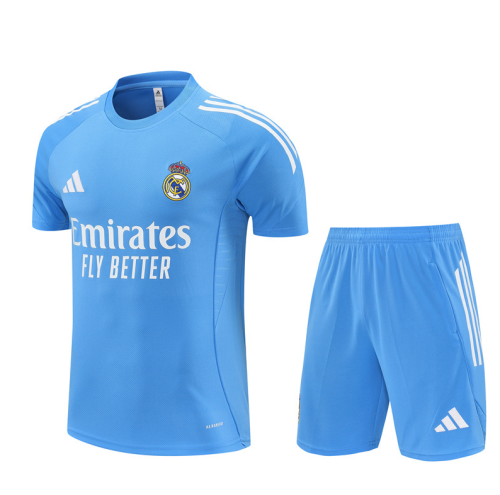 2526 Short-sleeved Real Madrid Light Blue training kit mens and kids