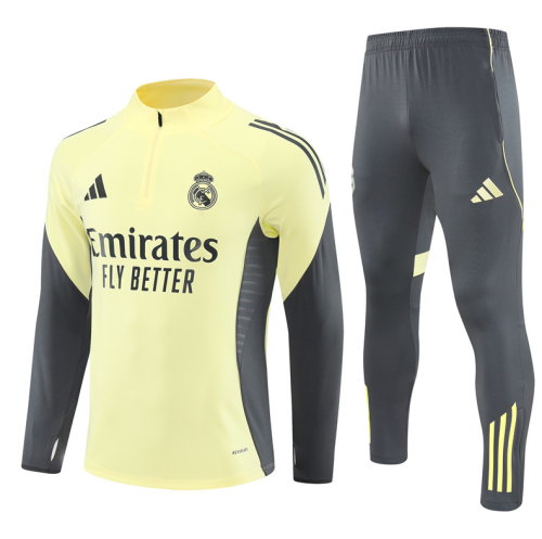 2526 Real Madrid yellow long-sleeved training Tracksuit