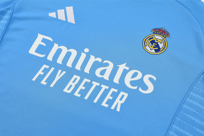 2526 Short-sleeved Real Madrid Light Blue training kit mens and kids