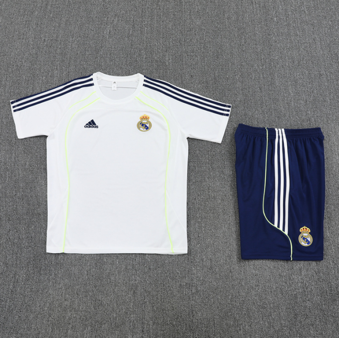 2526 Short sleeved Real Madrid White Retro training kit mens and kids