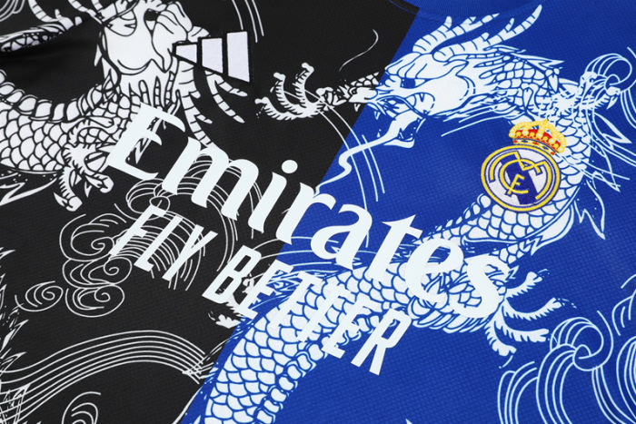 2526 Short-sleeved Real Madrid Black Orchid  training kit mens and kids