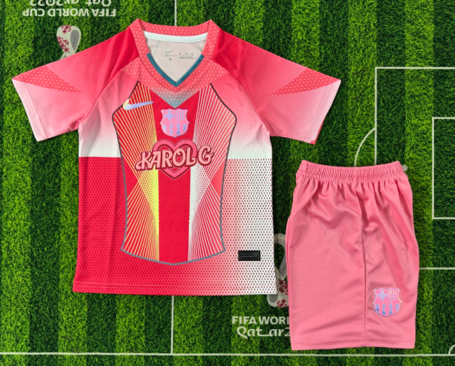 2526 kids Barcelona special edition jersey kit red