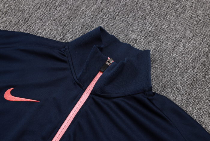 2526 Adult Barcelona Purple Long Zip Jacket kit Blue